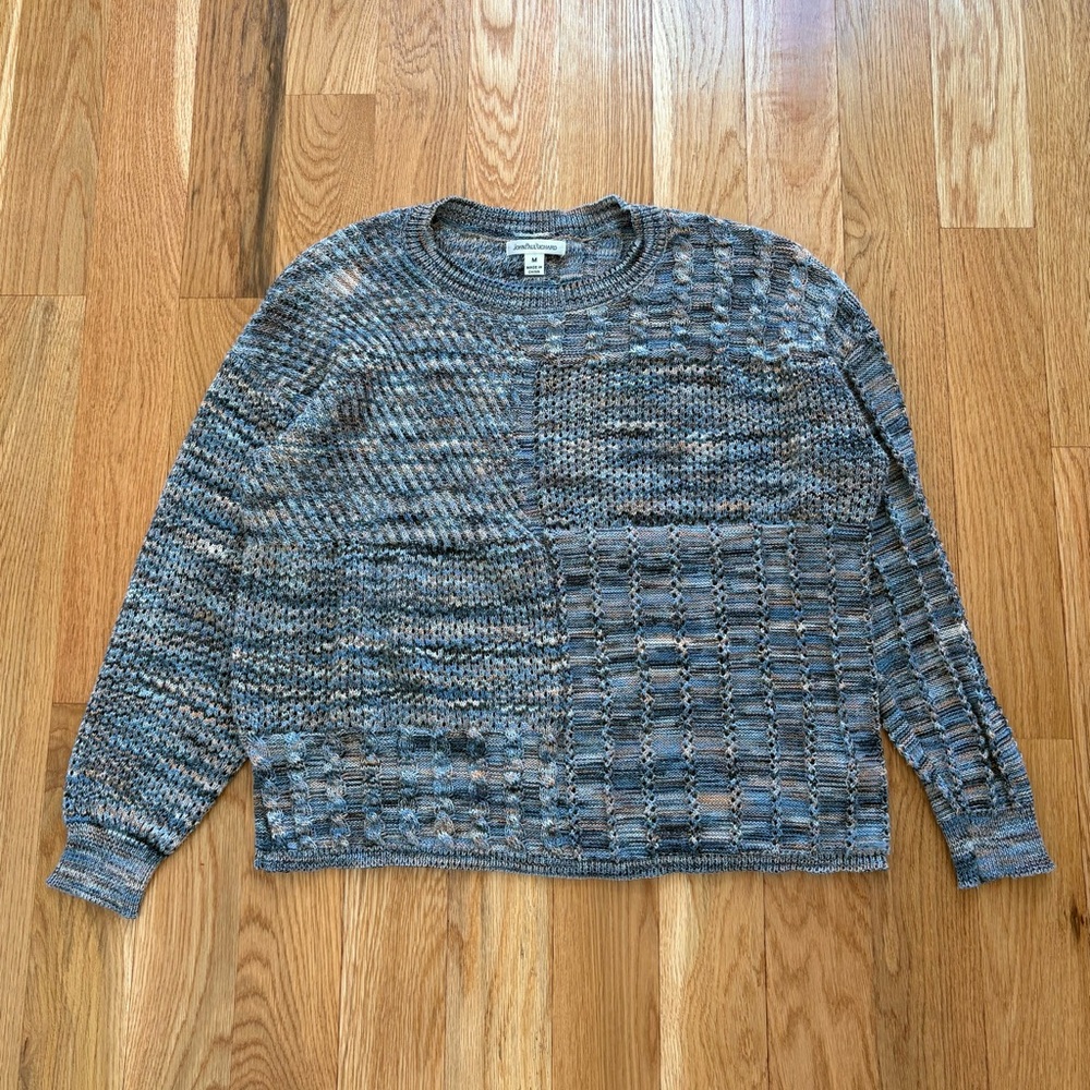 John Paul Richard Vintage 90s Y2K Textured 3D Knit Multicolor Pullover Sweater M